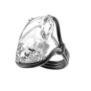 Swarovski Harmonia Oversized White Crystal Ring Size 52