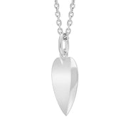Sterling Silver Long Heart Necklace D