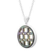 Sterling Silver Mother of Pearl Open Clover Necklace D