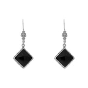 sterling-silver-Whitby-Jet-square-beaded-edge-drop-Earrings-E1364
