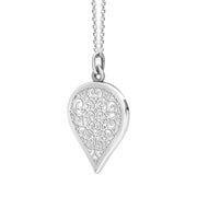 Sterling Silver Bauxite Flore Filigree Large Heart Necklace. P3631._2
