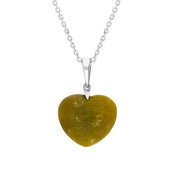 Sterling Silver Connemara Slim Bail Medium Carved Heart Necklace D