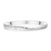 Sterling Silver Queen's Jubilee Hallmark 6mm Hammered Bangle D