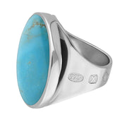 Sterling Silver Turquoise Jubilee Hallmark Collection Medium Round Ring. R610_JFH._4