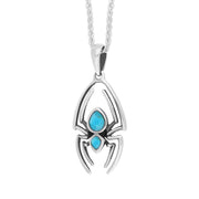 Sterling Silver Turquoise Spider Necklace