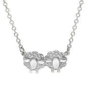 Sterling Silver Two Sheep Necklace, N1141