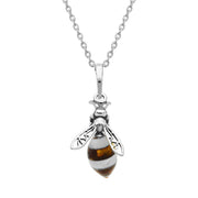 Sterling Silver Vermeil Amber Bee Necklace, P3342.