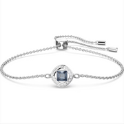 Swarovski Angelic Rhodium Plated Square Cut Blue Crystal Bracelet, 5662141