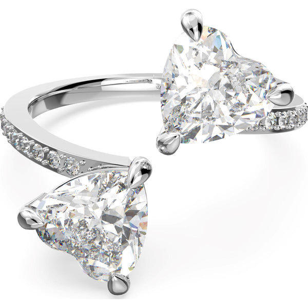 Swarovski Attract Rhodium Plated White Crystal Soul Ring Size 50, 5535192