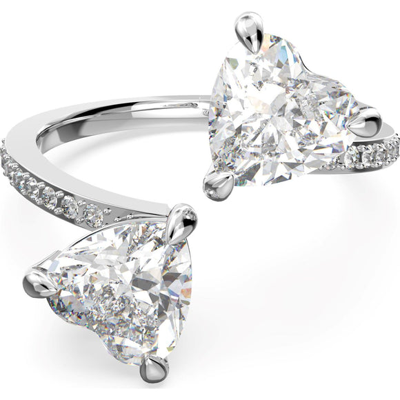 Swarovski Attract Rhodium Plated White Crystal Soul Ring Size 50, 5535192