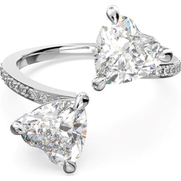 Swarovski Attract Rhodium Plated White Crystal Soul Ring Size 50, 5535192