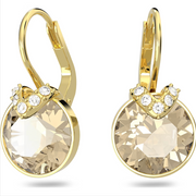 Swarovski Bella Yellow Gold Tone Plated V Clear Crystal Earrings, 5662093