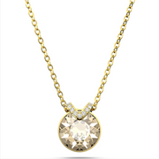 Swarovski Bella Yellow Gold Tone Plated V Clear Crystal Necklace, 5662091