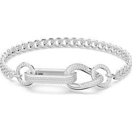 Swarovski Dextera Rhodium Plated White Crystal Links Bracelet, 5642598 