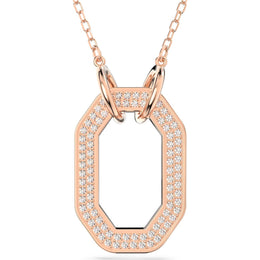 Swarovski Dextera Rose Gold Tone Plated White Crystal Links Pendant, 5642389