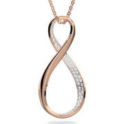 Swarovski Exist Rose Gold Tone Plated White Crystal Infinity Pendant, 5636494