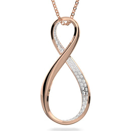 Swarovski Exist Rose Gold Tone Plated White Crystal Infinity Pendant, 5636494