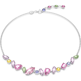 Swarovski Matrix Rhodium Plated Multicoloured Necklace, 5658398 