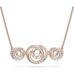 Swarovski Generation Rose Gold Tone Plated White Crystal Tri Spiral Pendant, 5636589