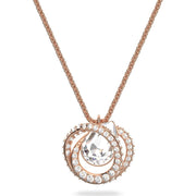 Swarovski Generation Rose Gold Tone Plated White Crystal Spiral Pendant, 5636513