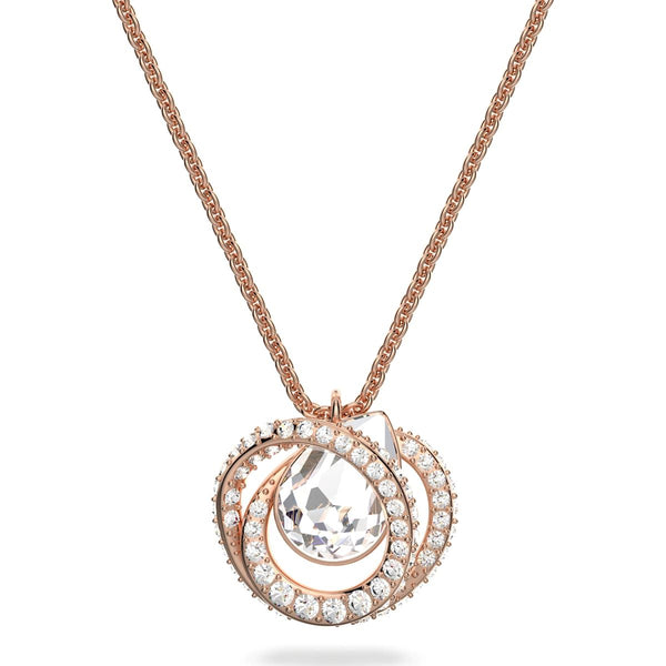 Swarovski Generation Rose Gold Tone Plated White Crystal Spiral Pendant, 5636513