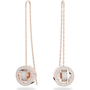 Swarovski Hollow Rose Gold Tone Plated White Crystal drop Earrings, 5636504