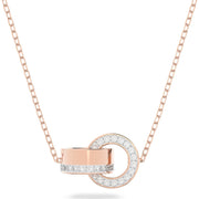 Swarovski Hollow Rose Gold Tone Plated Small White Crystal Intertwined Pendant, 5636496