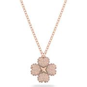 Swarovski Latisha Rose Gold Tone Plated Pink Crystal Flower Pendant, 5636489