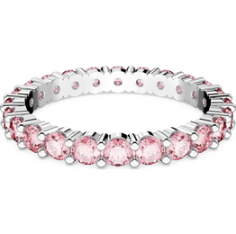 Swarovski Matrix Rhodium Plated Pink Crystal Ring 52, 5658853