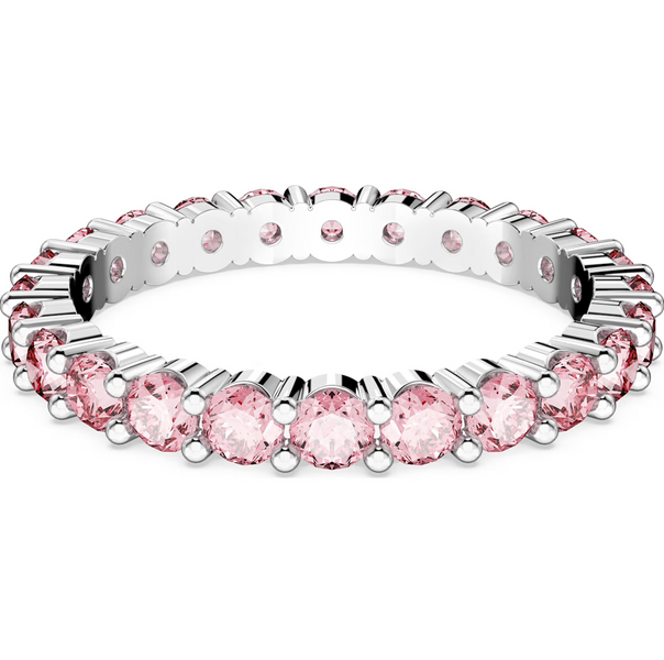 Swarovski Matrix Rhodium Plated Pink Crystal Ring 52, 5658853