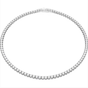 Swarovski Matrix Rhodium Plated Round White Crystal Tennis Necklace, 5661257