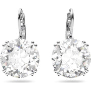 Swarovski Millenia Rhodium Plated White Crystal Round Drop Earrings, 5628351
