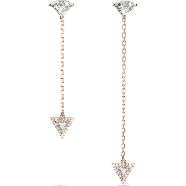 Swarovski Ortyx Rhodium Plated White Crystal Asymmetric Drop Earrings, 5643729