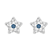 Swarovski Stella Rhodium Plated White Crystal Star Stud Earrings 5639188