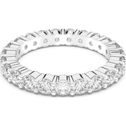 Swarovski Rhodium Plated White Crystal Round Cut XL Ring Size 48, 5257516