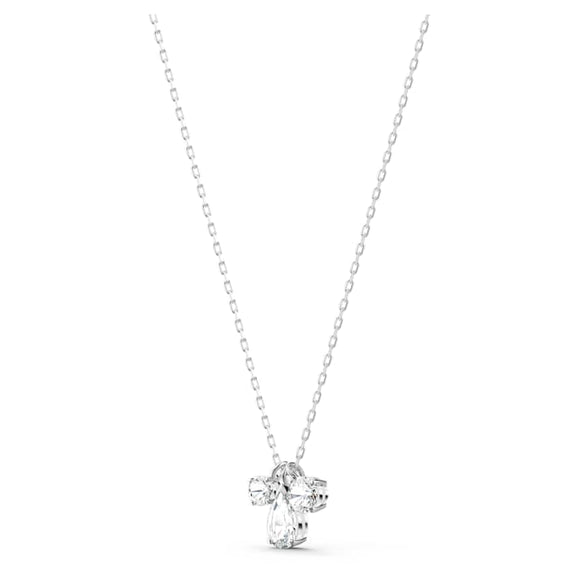 Swarovski Attract Rhodium Plated White Crystal Three Stone Pendant, 5571077_3.