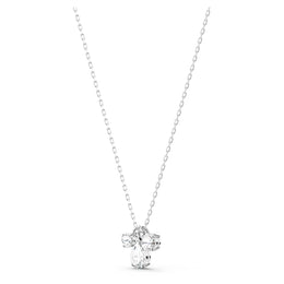 Swarovski Attract Rhodium Plated White Crystal Three Stone Pendant, 5571077_3.
