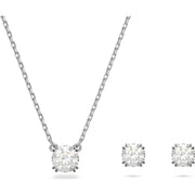 Swarovski Constella Rhodium Plated White Crystal Necklace Earring Set, 5647663