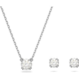 Swarovski Constella Rhodium Plated White Crystal Necklace Earring Set, 5647663
