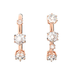 Swarovski Constella Rose Gold Tone Plated White Crystal Ear Cuff Earrings 5620130