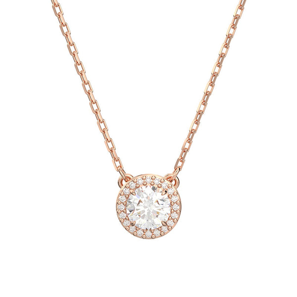 Swarovski Constella Rose Gold Tone Plated White Crystal Pave Pendant 5636272