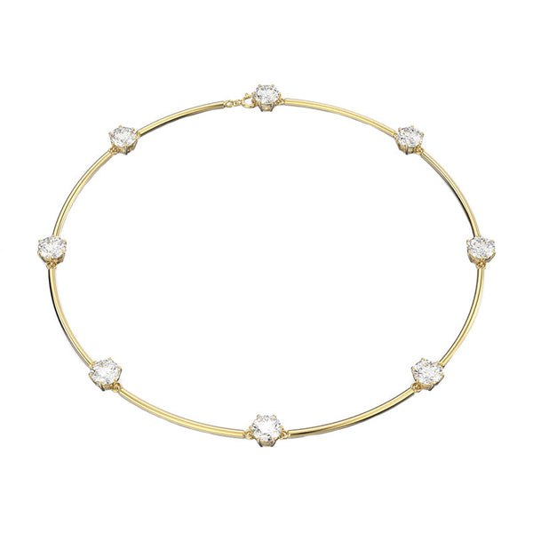 Swarovski Constella Rose Gold Tone Plated White Crystal Necklace L 5622720