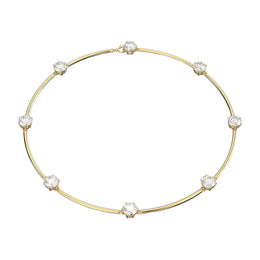 Swarovski Constella Rose Gold Tone Plated White Crystal Necklace L 5622720