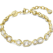 Swarovski Dextera Gold Tone Plated Mixed Cut White Crystal Bracelet