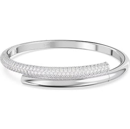 Swarovski Dextera Rhodium Plated White Crystal Bangle