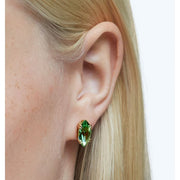Swarovski Gema Gold Tone Plated Green Kite Cut Crystal Stud Earrings, 5614453_4.