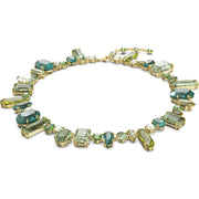 Swarovski Gema Gold Tone Plated Green Crystal Necklace, 5613735