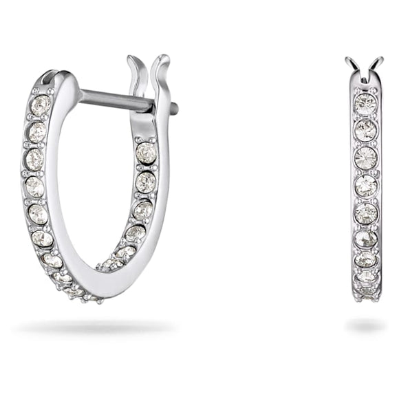 Swarovski Iconic Swan Blue Rhodium Plated Crystal Earrings