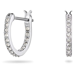 Swarovski Iconic Swan Blue Rhodium Plated Crystal Earrings