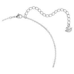 Swarovski Iconic Swan Rhodium Plated Blue Crystal Swan Necklace, 5512094_3.